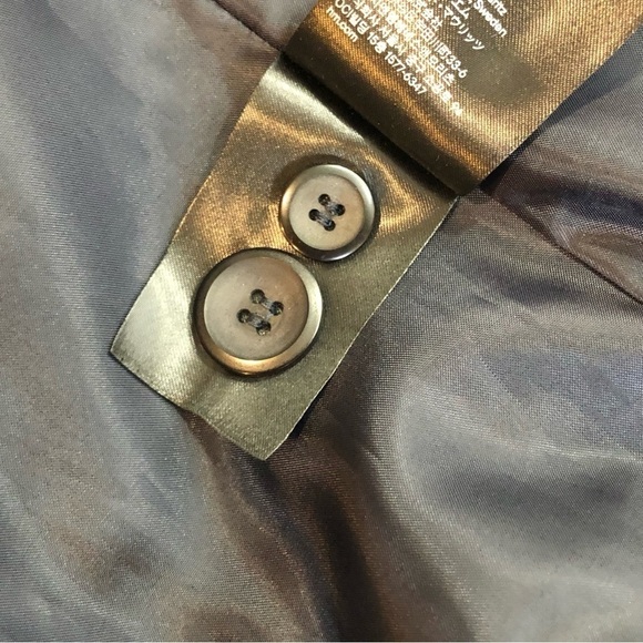 H&M striped viscose sateen blazer navy black red size 4 - Picture 8 of 10